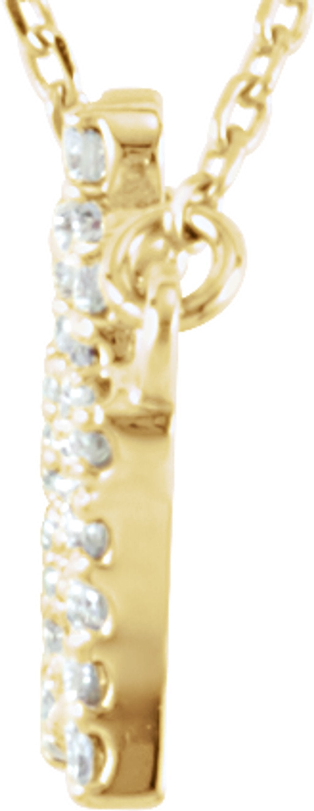 14K Yellow Gold 1/5 CTW Natural Diamond Crown 16" Necklace