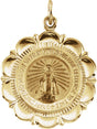 14K Yellow 22 mm Miraculous Medal