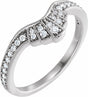 14K White 1/5 CTW Natural Diamond Contour Band