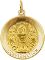 14K Yellow 18.25 mm Round Confirmation Pendant Medal