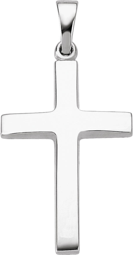 14K White Cross Pendant