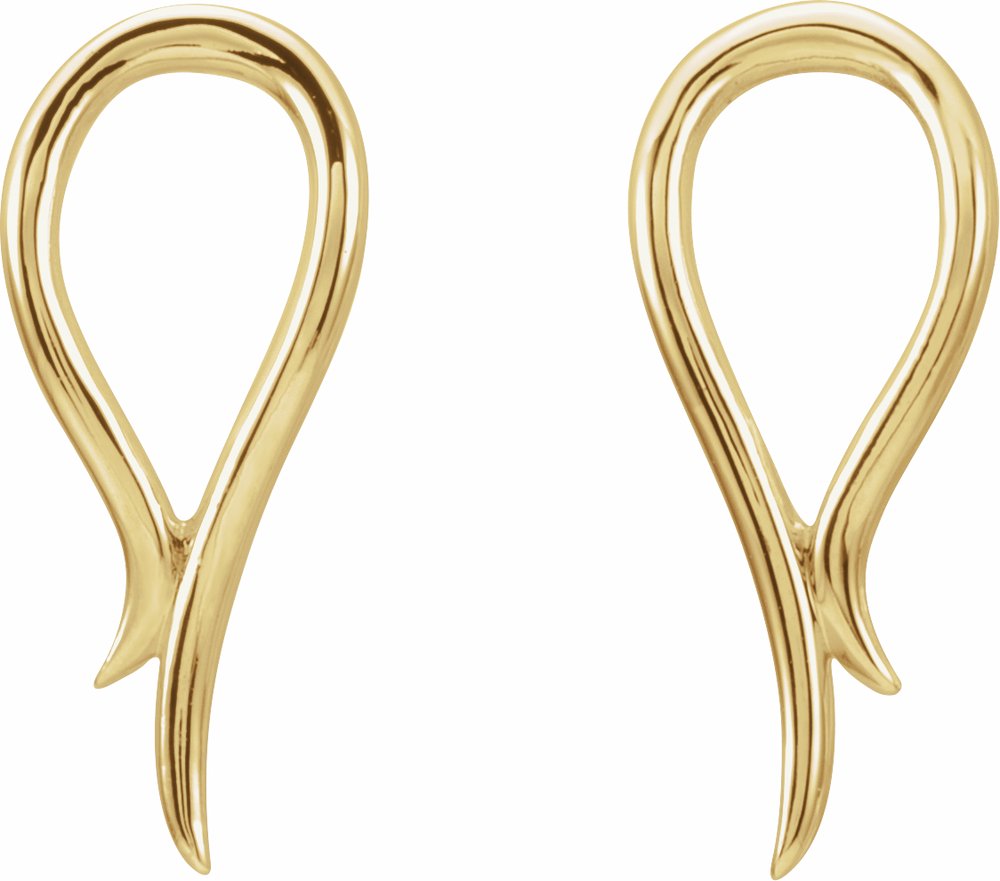 14K Yellow Freeform Earrings