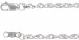 10K White Gold 2 mm Rope 16" Chain