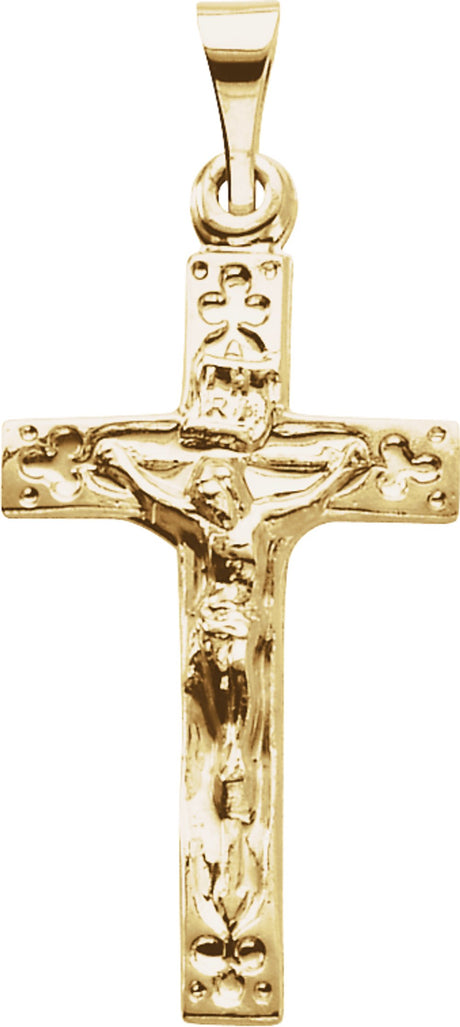 14K Yellow 20x12 mm Crucifix Pendant