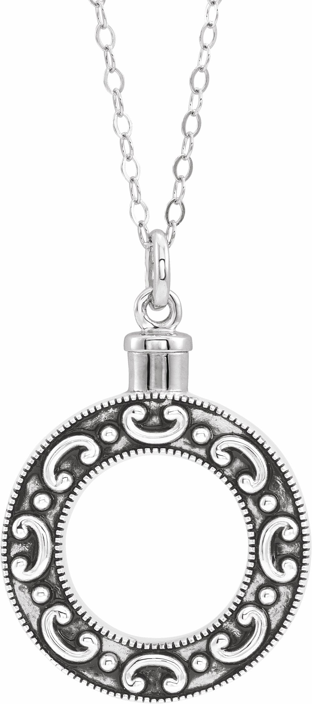 Sterling Silver Celebration of Life Ash Holder 18" Necklace