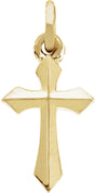 14K Yellow Cross Pendant