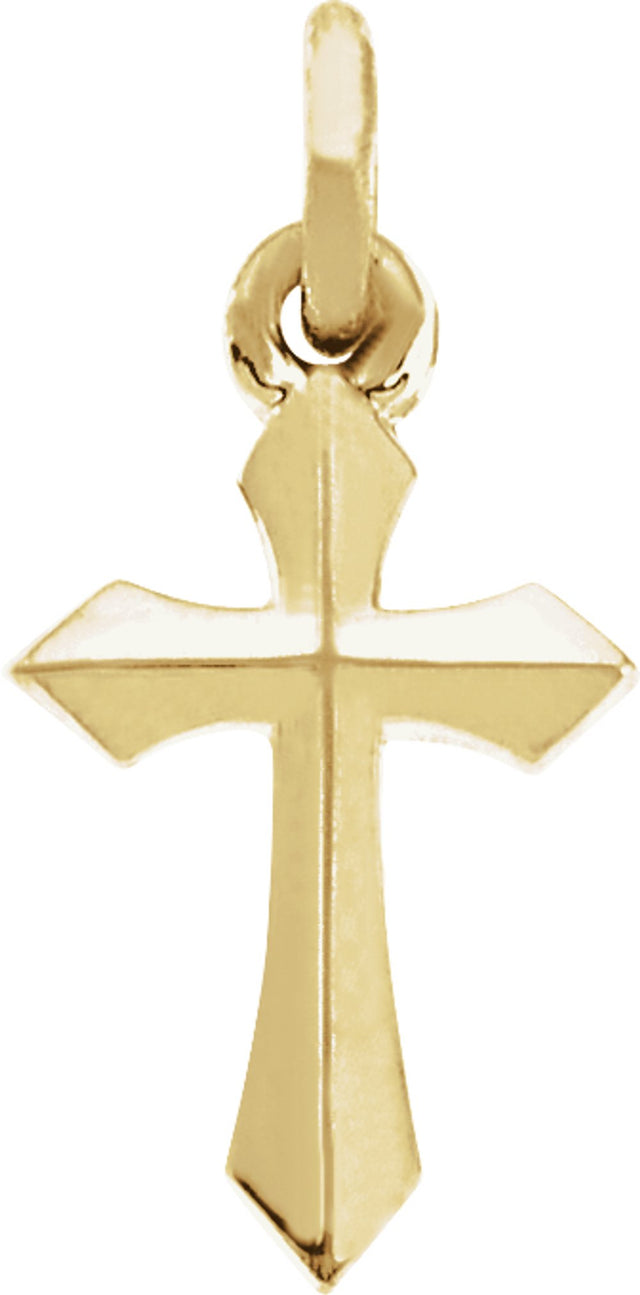 18K Yellow Gold-Plated Sterling Silver Cross Pendant