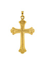 14K Yellow Cross Pendant