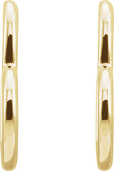 14K Yellow Gold Heart 15.9 mm Hoop Earrings
