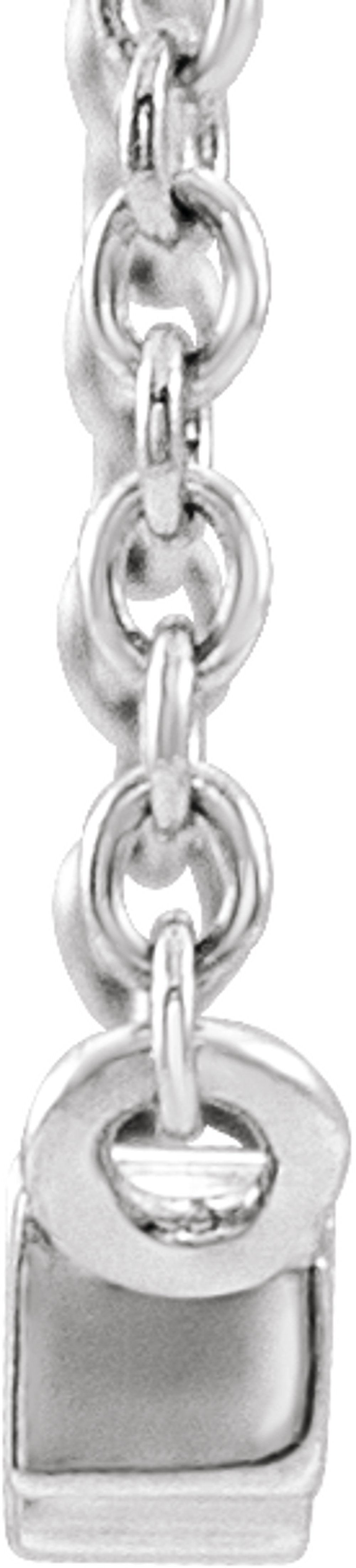 14K White Gold 1/8 CTW Natural Diamond Bar 18" Necklace