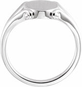 Sterling Silver 13.2x8.6 mm Oval Signet Ring