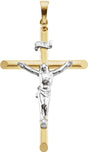 14K Yellow/White 35.5x24.75 mm Crucifix Pendant