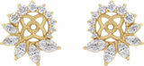 14K Yellow 7/8 CTW Natural Diamond Earring Jackets with 6 mm ID