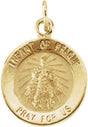 14K Yellow 12 mm Round Infant of Prague Medal