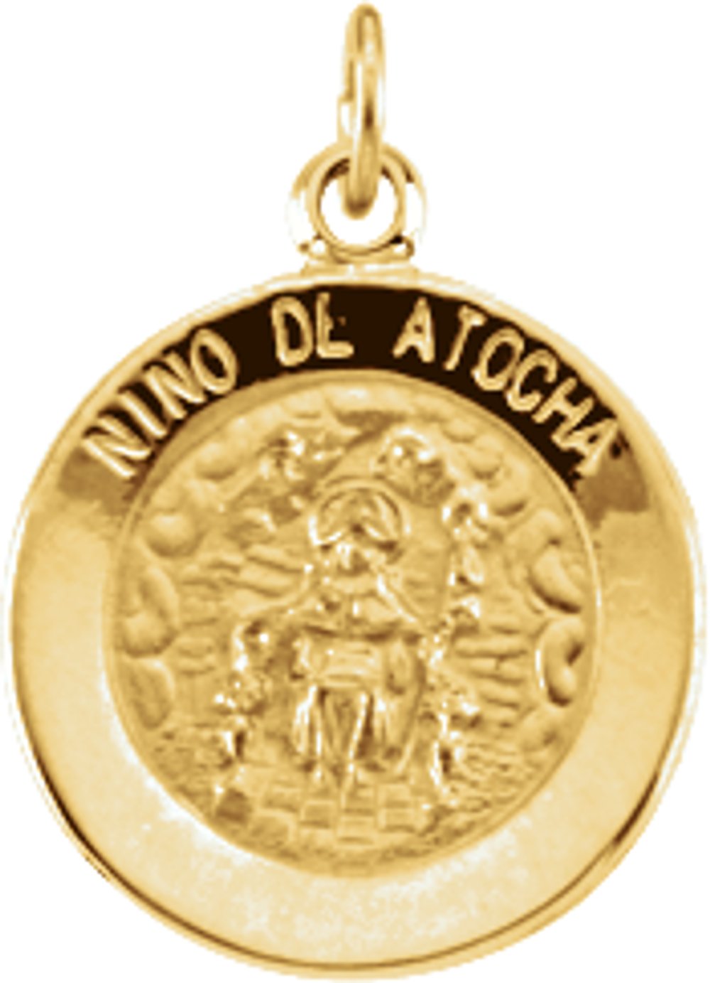 14K Yellow 15 mm Nino de Atocha Medal