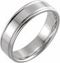 Sterling Silver 6 mm Grooved Band Size 7