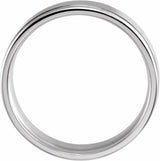 Sterling Silver 6 mm Grooved Comfort-Fit Flat Band Size 9.5