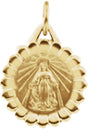 14K Yellow Gold 12 mm Miraculous Medal