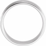 Sterling Silver 6 mm Grooved Comfort-Fit Flat Band Size 6