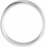 Platinum 5 mm Grooved Comfort-Fit Flat Band Size 10.5