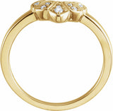 14K Yellow .06 CTW Natural Diamond Contour Band