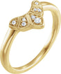 14K Yellow .06 CTW Natural Diamond Contour Band