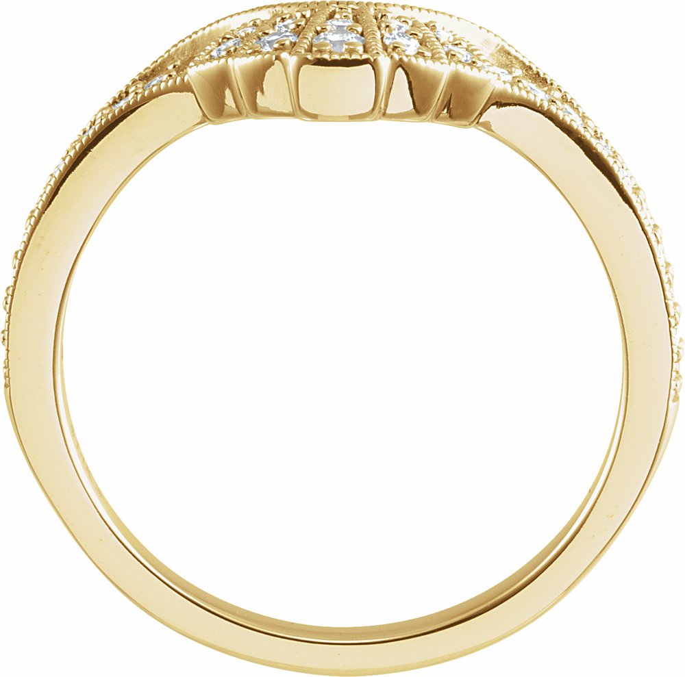 14K Yellow 1/5 CTW Natural Diamond Contour Band