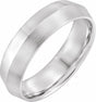 14K White Gold 6 mm Comfort-Fit Knife Band Size 9