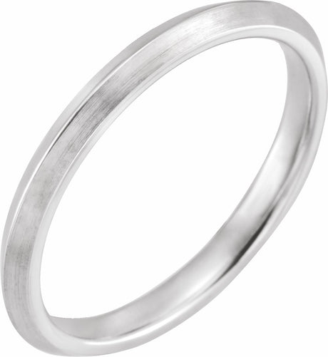 Platinum 2.5 mm Comfort-Fit Knife Band Size 7.5