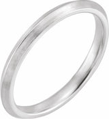 Platinum 2.5 mm Comfort-Fit Knife Band Size 7.5