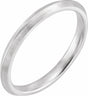 Platinum 2.5 mm Comfort-Fit Knife Band Size 7.5