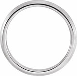 Platinum 2.5 mm Comfort-Fit Knife Band Size 7.5