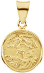 18K Yellow 12 mm St. Michael Medal