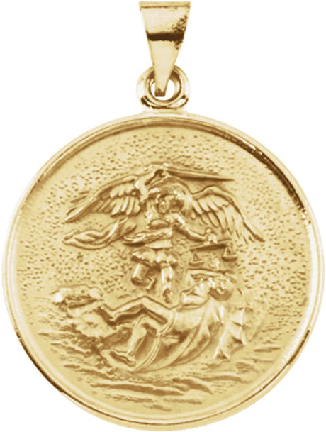 18K Yellow 24.5 mm St. Michael Medal