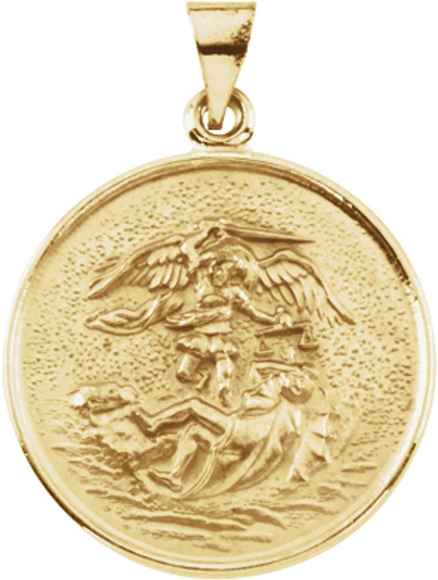 18K Yellow 24.5 mm St. Michael Medal