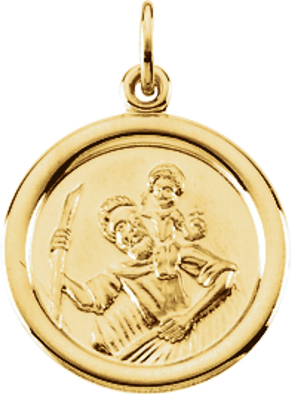 14K Yellow 16 mm St. Christopher Medal