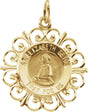 14K Yellow 18 mm Round St. Elizabeth Seton Medal