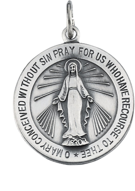 Sterling Silver 22 mm Miraculous Medal