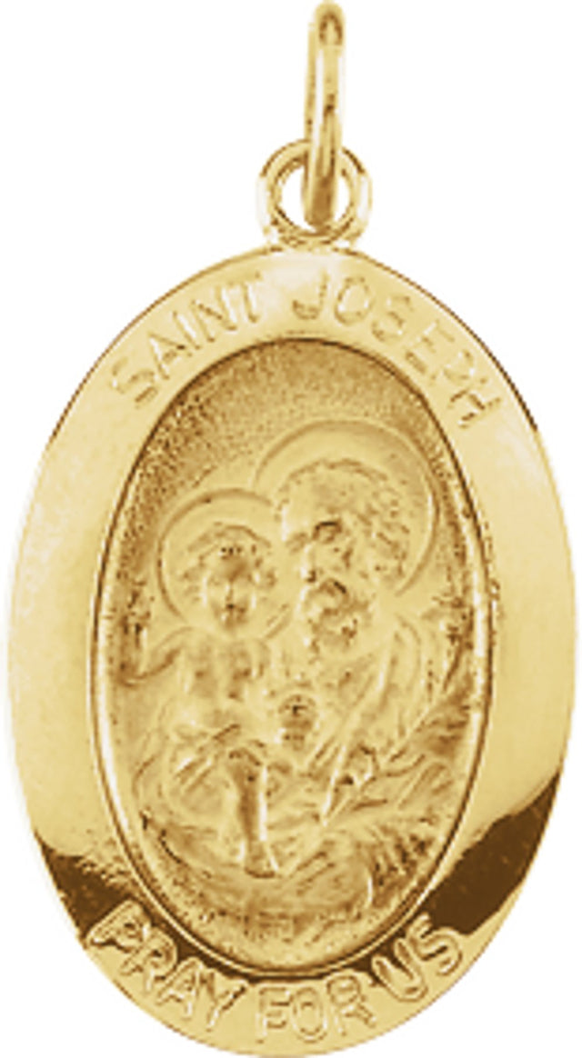 14K Yellow 19x13.5 mm St. Joseph Medal