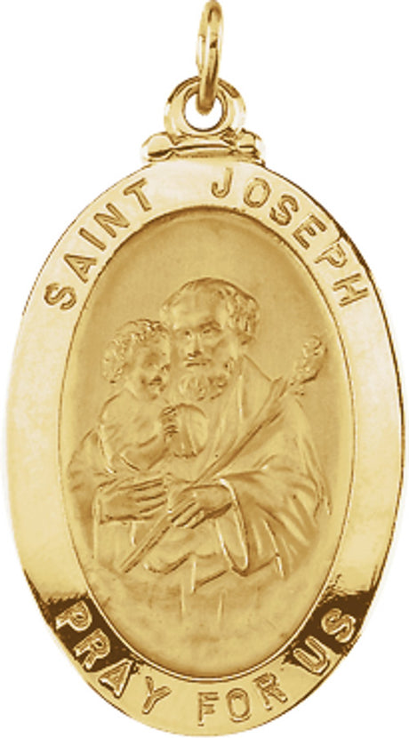 14K Yellow 25x18 mm St. Joseph Medal