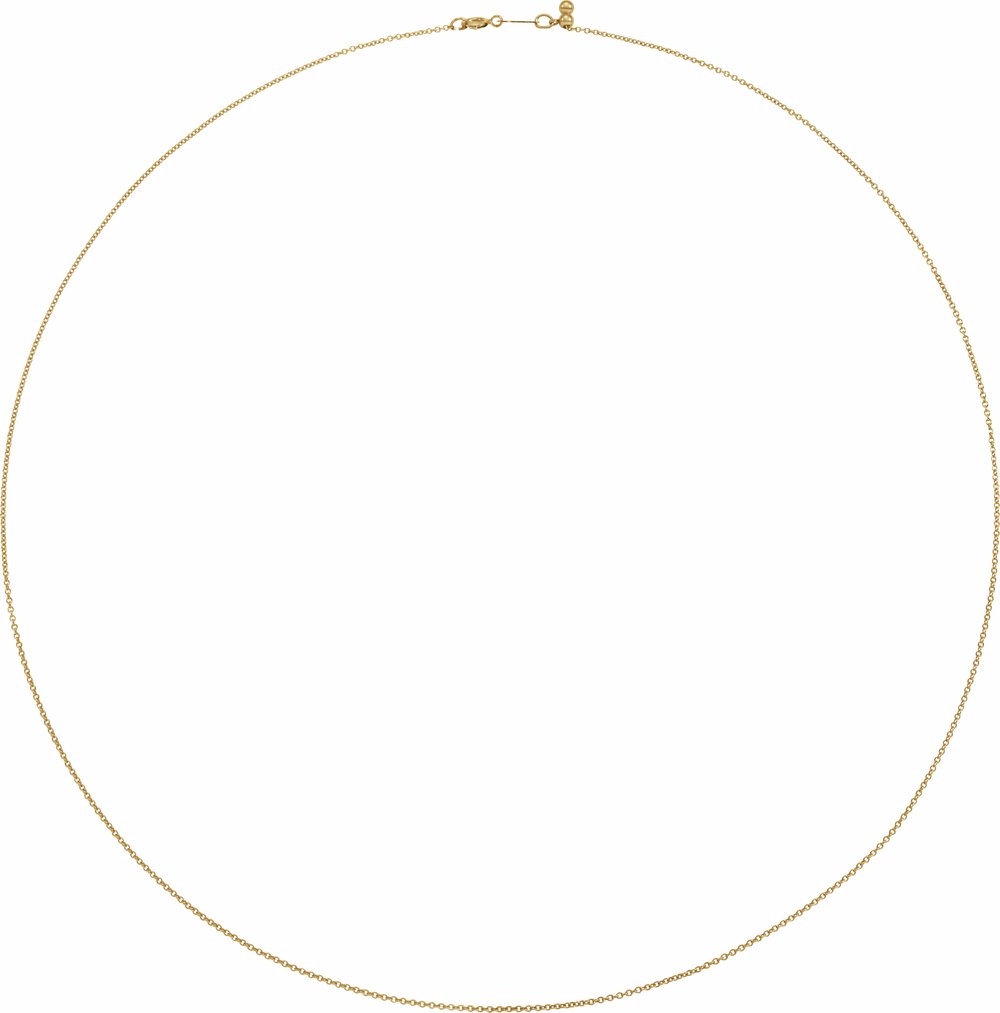 14K Yellow Gold-Filled 1.1 mm Adjustable Cable 16-22" Chain