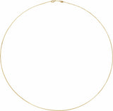 14K Yellow Gold-Filled .85 mm Adjustable Box 16-22" Chain