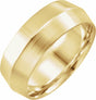 14K Yellow Gold 8 mm Comfort-Fit Knife Band Size 7.5