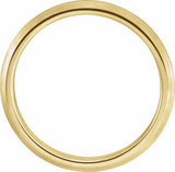 14K Yellow 2.5 mm Comfort-Fit Knife Band