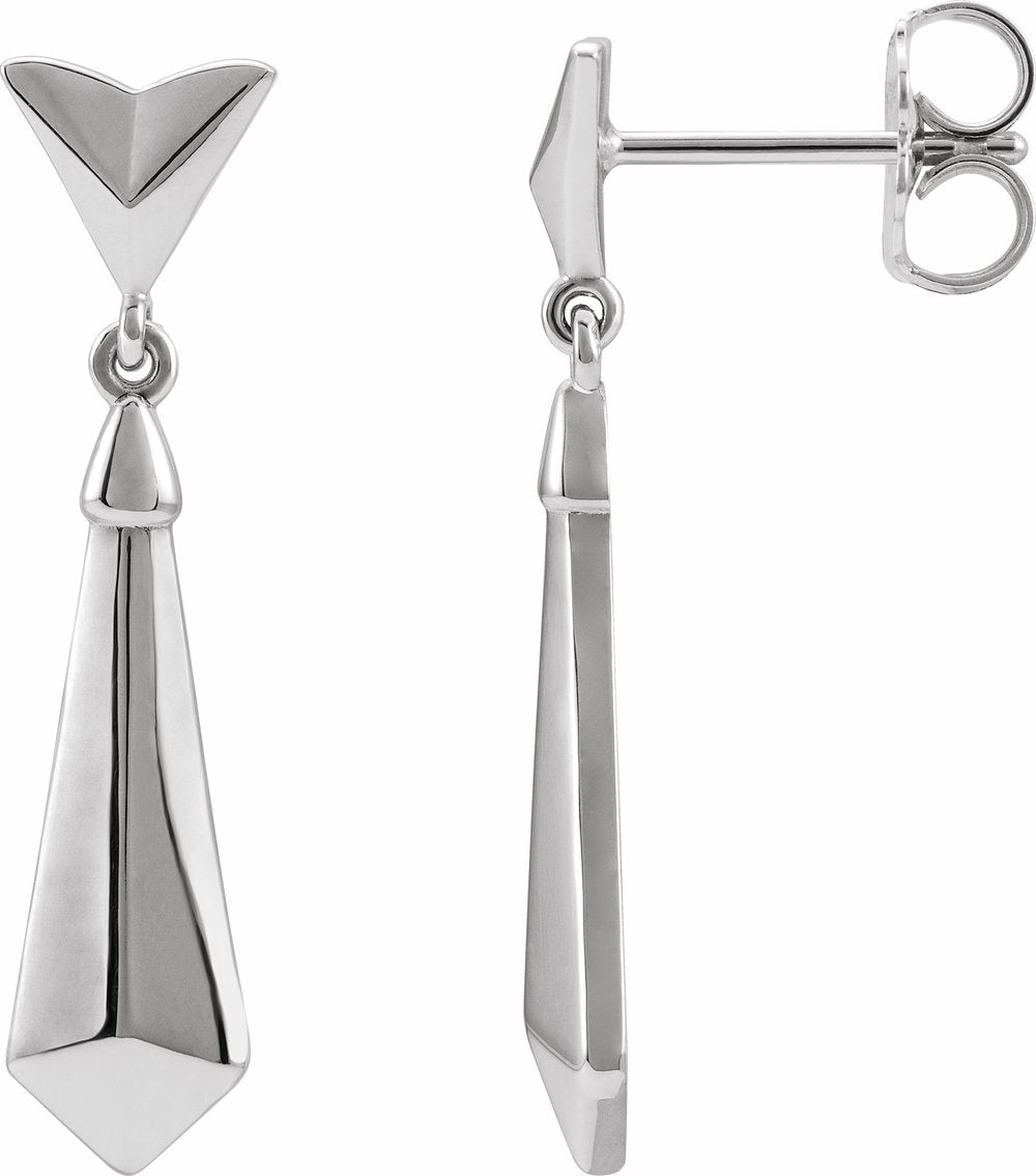 Sterling Silver Geometric Dangle Earrings