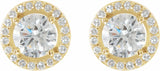 14K Yellow 2 1/3 CTW Lab-Grown Diamond Halo-Style Earrings