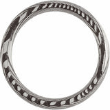 Damascus Steel 8 mm Comfort-Fit Half Round Band Size 7