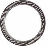 Damascus Steel 8 mm Flat Patterned Comfort-Fit Band