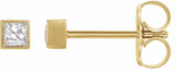 14K Yellow 3/8 CTW Lab-Grown Diamond Bezel Earrings