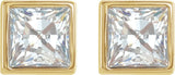 14K Yellow 1/3 CTW Lab-Grown Diamond Bezel-Set Earrings
